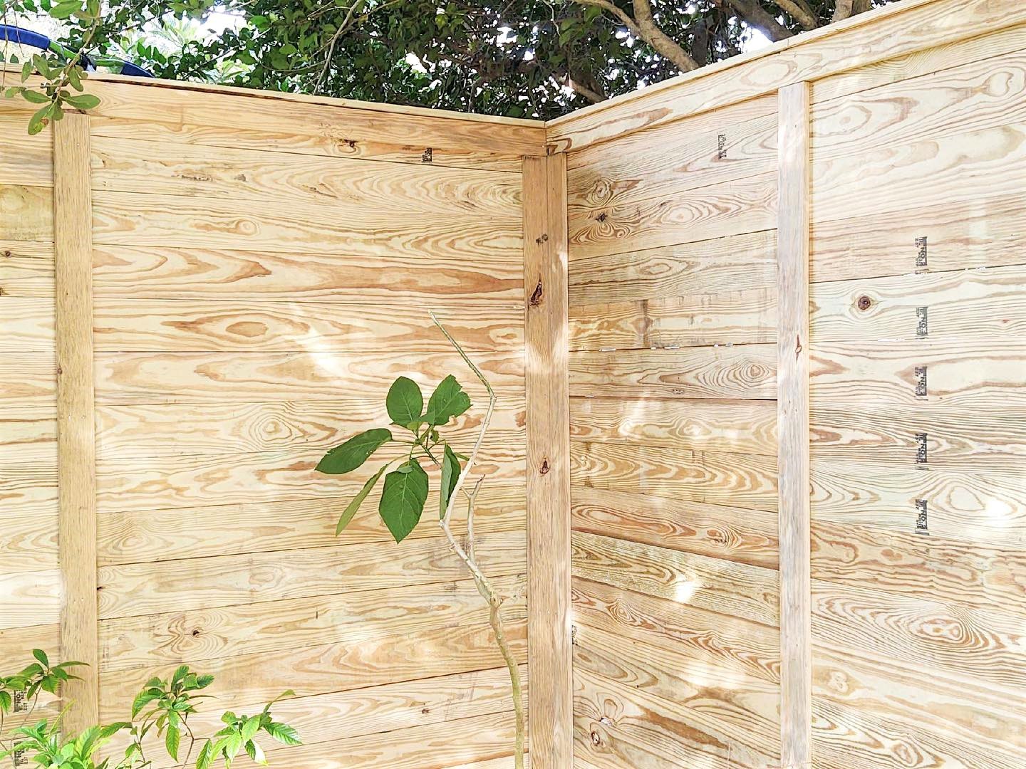 Photo of a wood privacy fence