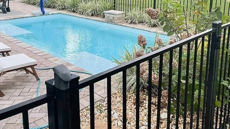 Aluminum pool-code fencing in Georgia