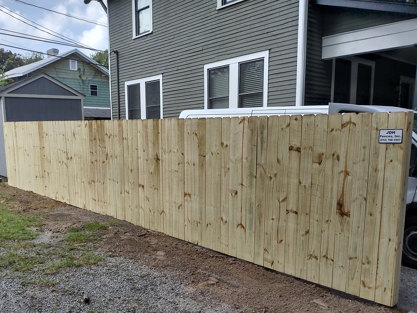 Stockade Wood Fence Style Selected by our Georgia and South Carolina Residents