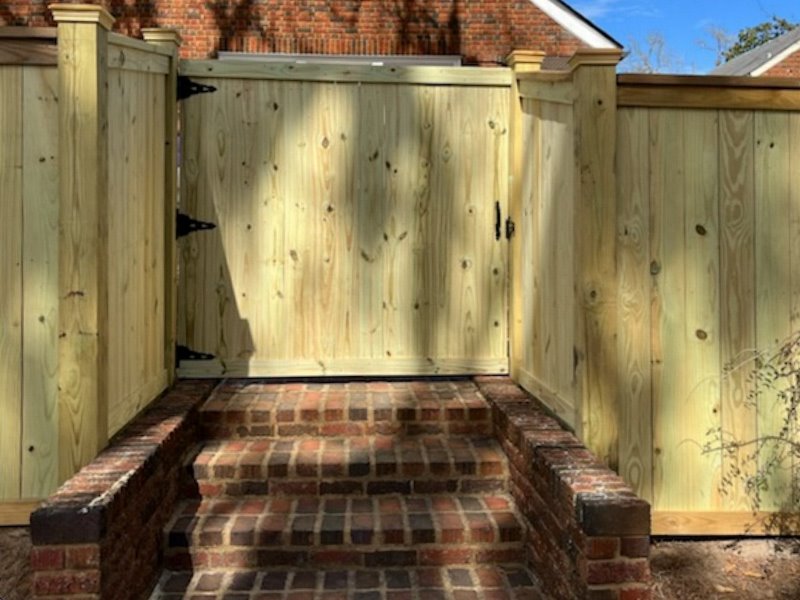 Cap and Trim Wood Fence Style Selected by our Georgia and South Carolina Residents