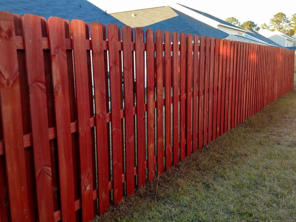 Richmond Hill GA Shadowbox style wood fence